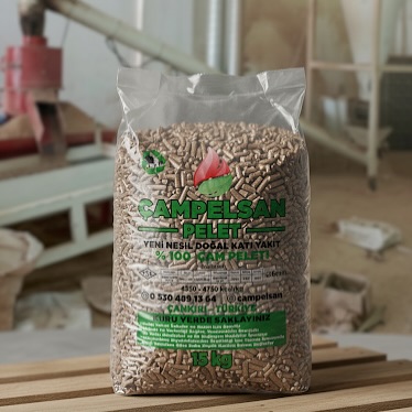 8mm ahşap çam karışık pelet — 15kg torba